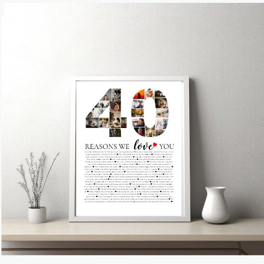 photo collage anniversary 40 Reasons we Love ポスター