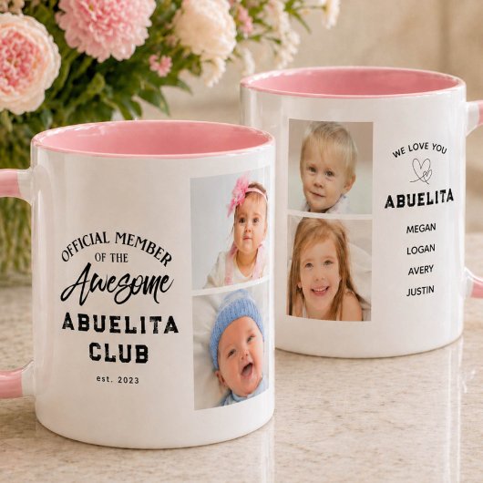 Photo Collage Awesome ABUELITA Mug マグカップ