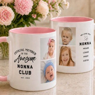 Photo Collage Awesome NONNA Mug マグカップ