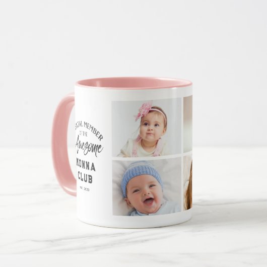 Photo Collage Awesome NONNA Mug マグカップ (正面左)