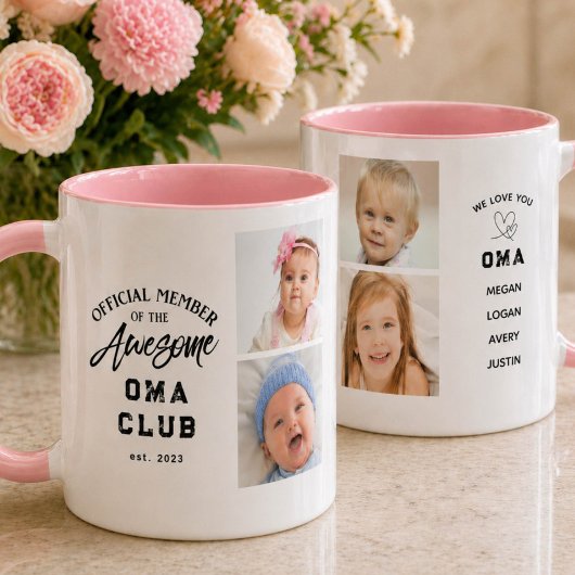 Photo Collage Awesome OMA Mug マグカップ