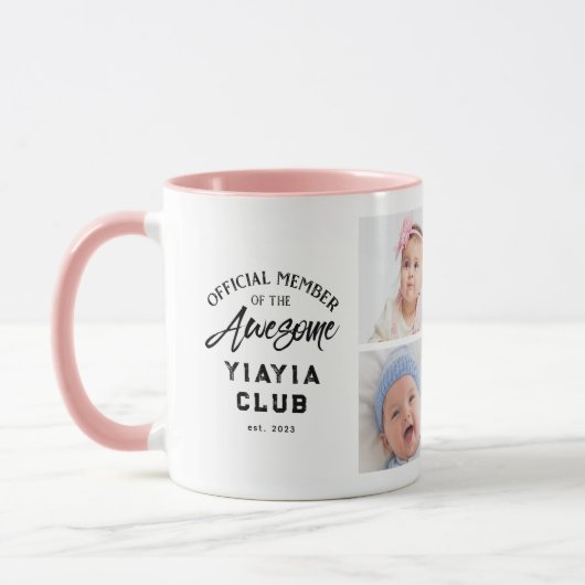 Photo Collage Awesome YIAYIA Mug マグカップ (左)