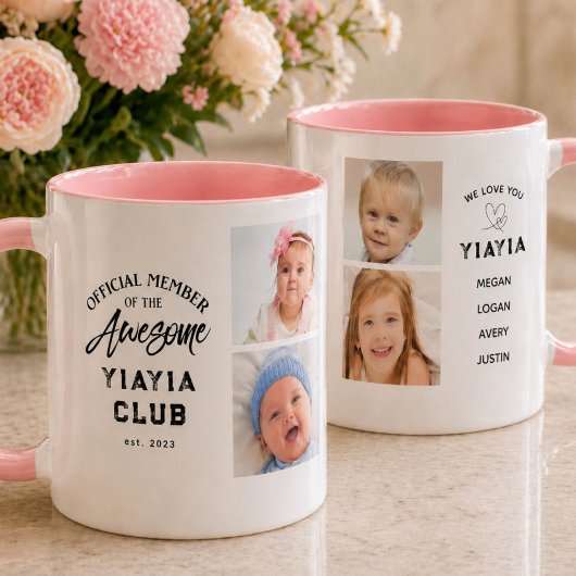 Photo Collage Awesome YIAYIA Mug マグカップ