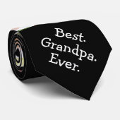 Photo Collage Best Grandpa Ever Black White ネクタイ (ロール)