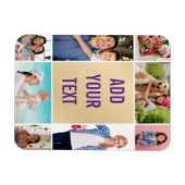 photo collage - black background - white text magn マグネット (横)