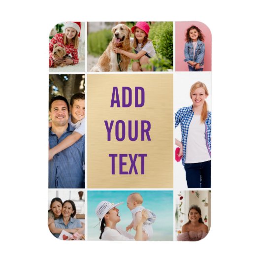 photo collage - black background - white text magn マグネット (縦)