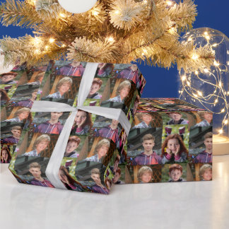 PHOTO COLLAGE Christmas wrapping paper ラッピングペーパー