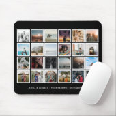 Photo Collage Custom Color Black マウスパッド (マウス)