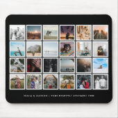 Photo Collage Custom Color Black マウスパッド (正面)