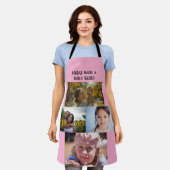 PHOTO COLLAGE CUSTOM KITCHEN APRON FOR MOM エプロン (着用した状態)