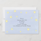 Photo Collage Cute Simple Whimsical Stars Newborn 案内状 (裏面)