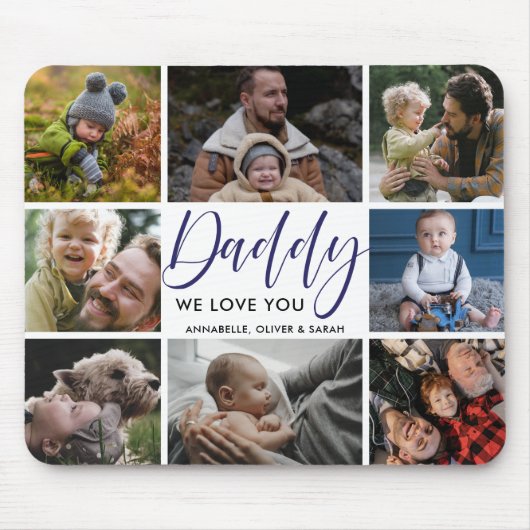 Photo Collage "Daddy" We Love You Mouse pad マウスパッド (正面)