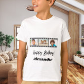 Photo collage film name birthday boy tシャツ