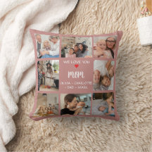 Photo Collage Gift Pillow For Mom – アルバムフォト
