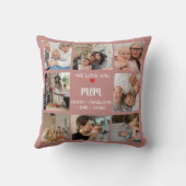 Photo Collage Gift Pillow For Mom – アルバムフォト クッション (裏面)