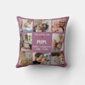 Photo Collage Gift Pillow For Mom – アルバムフォト クッション (裏面)