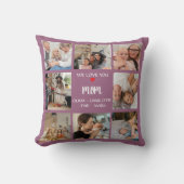 Photo Collage Gift Pillow For Mom – アルバムフォト クッション (正面)