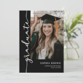 Photo Collage Graduate Graduation Party Invitation 招待状 (スタンド正面)