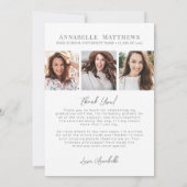 Photo Collage Graduation サンキューカード (裏面)