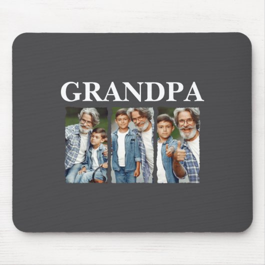 Photo Collage Grandpa D Gift マウスパッド (正面)