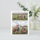 Photo Collage Happy New Year Holiday Postcards シーズンポストカード (スタンド正面)