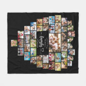 Photo Collage Heart Together We Make A Family フリースブランケット (正面(横))