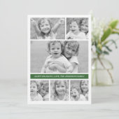 Photo Collage Holiday Photocard - Green シーズンカード (スタンド正面)