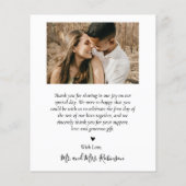 Photo Collage Love and Thanks Wedding Thank You  (裏面)