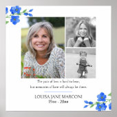 Photo Collage Me 忘れ Not葬式メモリアル ポスター (正面)