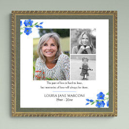 Photo Collage Me 忘れ Not葬式メモリアル ポスター