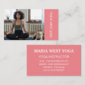 Photo Collage Modern Coach yoga entraîneur fitness 名刺 (正面/裏面)