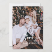Photo collage Modern Elegant 5 Photo Thank You  サンキューカード (正面)