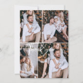 Photo collage Modern Elegant 5 Photo Thank You  サンキューカード (裏面)