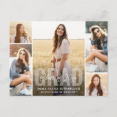 Photo Collage Modern Overlay Class Year Graduation 案内ポストカード (正面)
