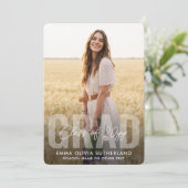 Photo Collage Modern Overlay Class Year Graduation 案内状 (スタンド正面)