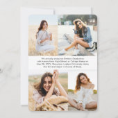 Photo Collage Modern Overlay Class Year Graduation 案内状 (裏面)