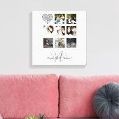 PHOTO COLLAGE Newlywedsパーソナライズされたの8結婚倍 キャンバスプリント (インサイチュ (リビング))