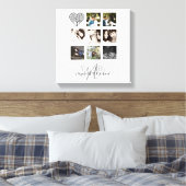 PHOTO COLLAGE Newlywedsパーソナライズされたの8結婚倍 キャンバスプリント (インサイチュ (寝室))