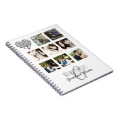 PHOTO COLLAGE Newlywedsパーソナライズされたの8結婚倍 ノートブック (右側)