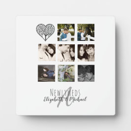 PHOTO COLLAGE Newlywedsパーソナライズされたの8結婚倍 フォトプラーク