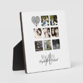 PHOTO COLLAGE Newlywedsパーソナライズされたの8結婚倍 フォトプラーク (正面)