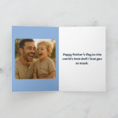Photo Collage Number 1 Dad Trophy カード (内部)