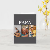 Photo Collage Papa D Gift  カード (黄色い花)