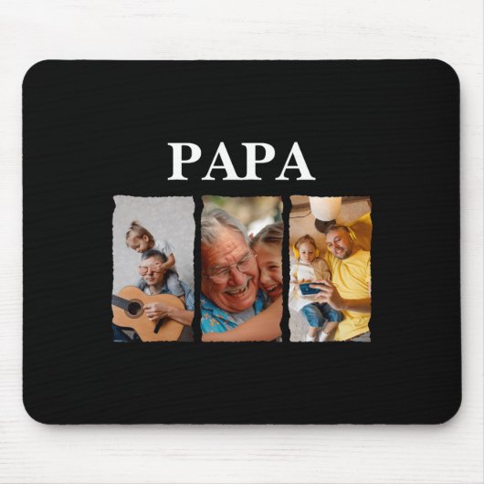Photo Collage Papa D Gift  マウスパッド (正面)