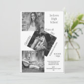 Photo Collage Personalized 4 Photo Graduation 案内状 (スタンド正面)