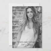 Photo Collage Personalized 4 Photo Graduation 案内状 (裏面)