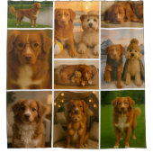 Photo Collage Personalized 9 Photo Template シャワーカーテン (正面)