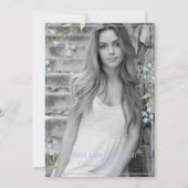 Photo Collage Personalized Blue 4 Photo Graduation 案内状 (裏面)