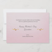 Photo Collage Pink Happy Mother's Day Grandma シーズンカード (裏面)