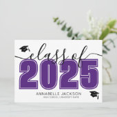 Photo Collage Purple Graduation 案内状 (スタンド正面)